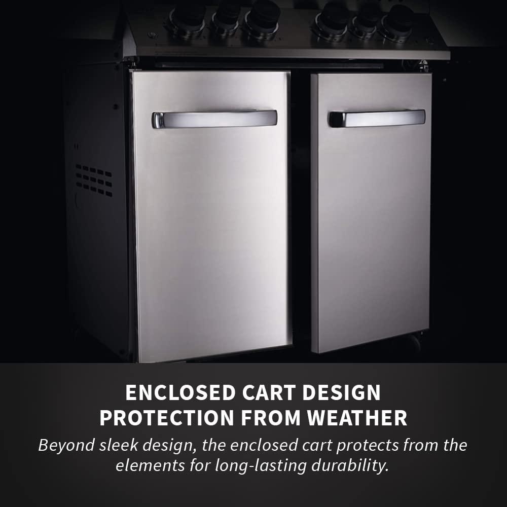 Napoleon Prestige 665 Propane Gas Grill with Infrared Side and Rear Burners, Stainless Steel