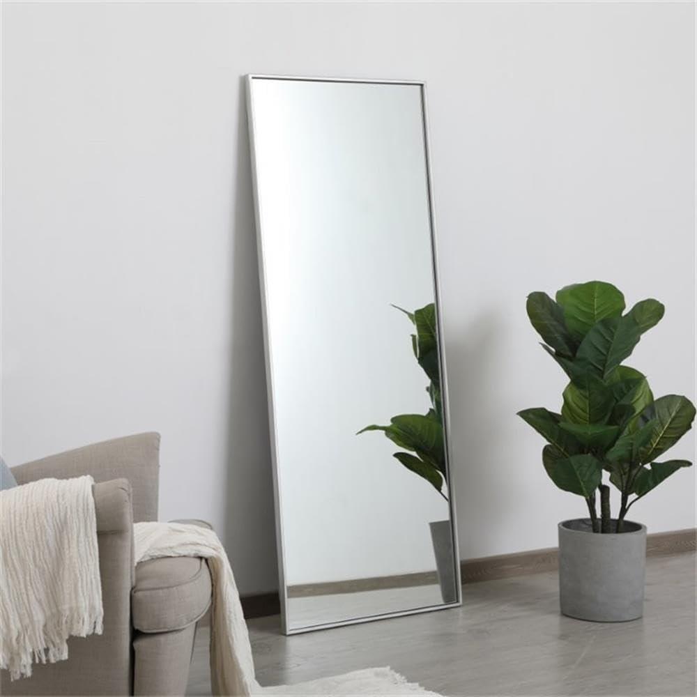 Metal frame rectangle mirror 24 inch in Sliver