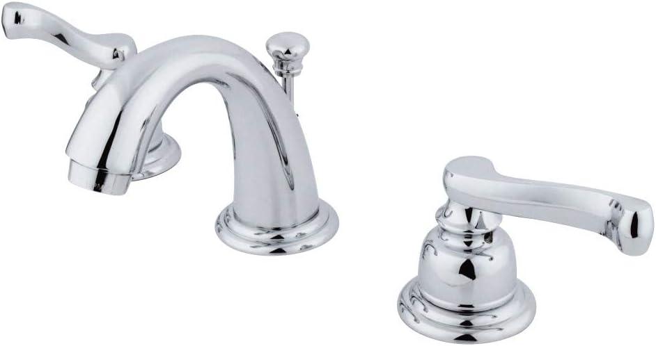 Kingston Brass Royale Two-Handle 3-Hole Deck Mount Widespread Bathroom Faucet with Retail Pop-Up Drain
