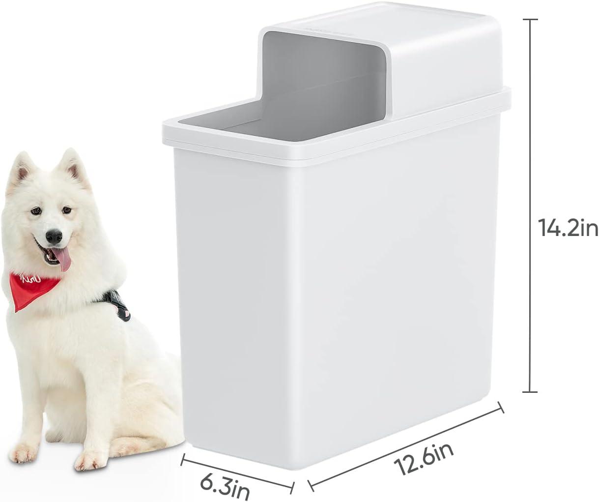 JOYBOS Bathroom Trash Cans,Adsorption Garbage Can with Press Type Lid,10L Dogproof Slim Plastic Narrow Trash Bin,3 Gallon Garbage Bin for Home,Office and Narrow Place