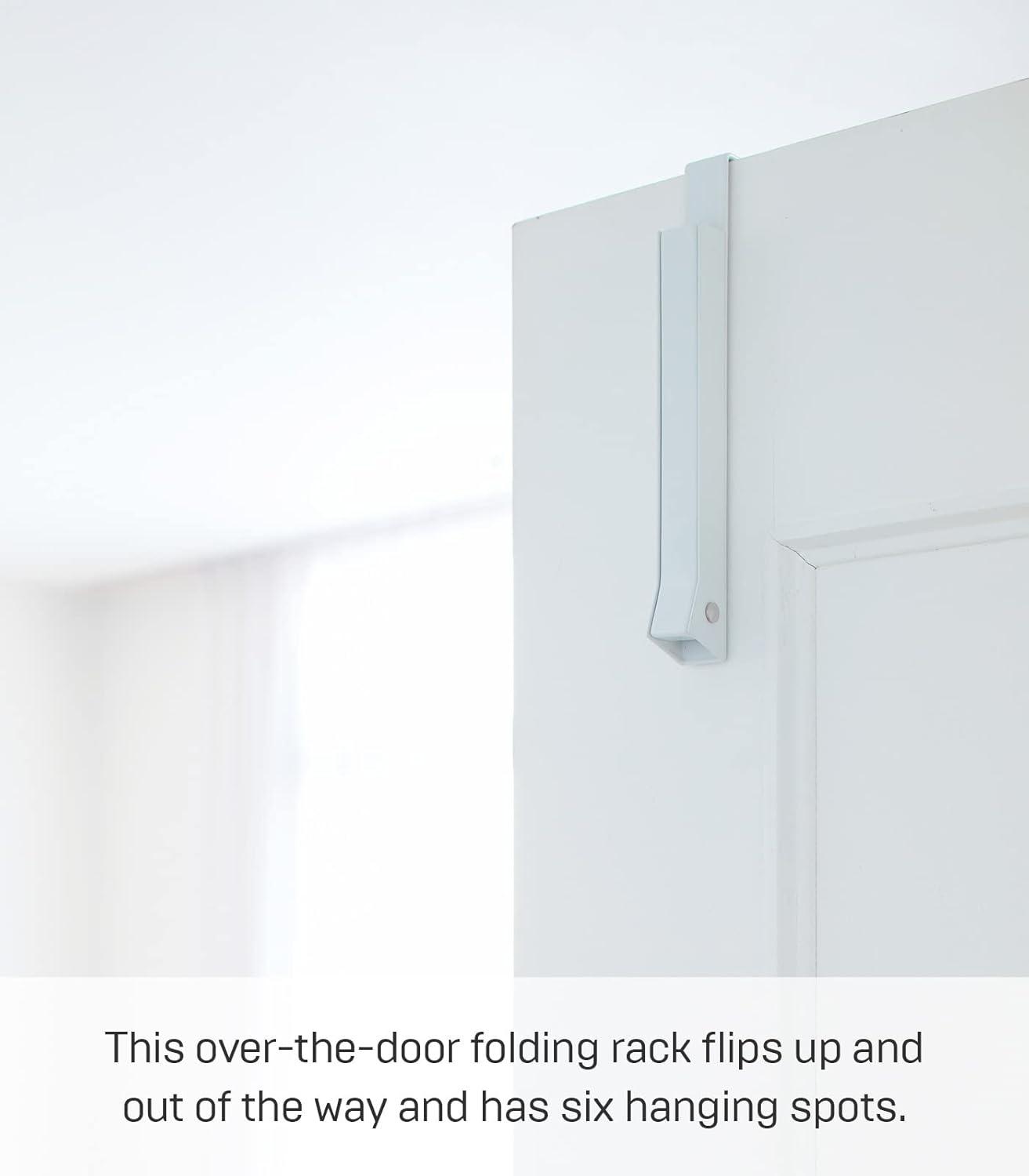 Yamazaki Home Over The Door Hooks - Folding Hanging Coat Rack, Steel, Over-the-Door