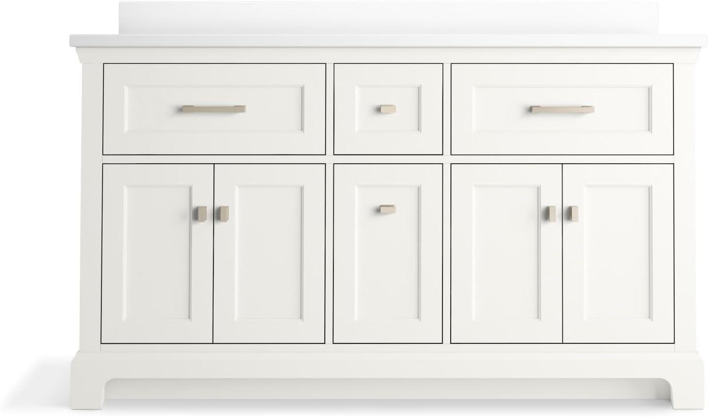 Charlemont 60 In. Bathroom Vanity Cabinet With Sinks And Quartz Top