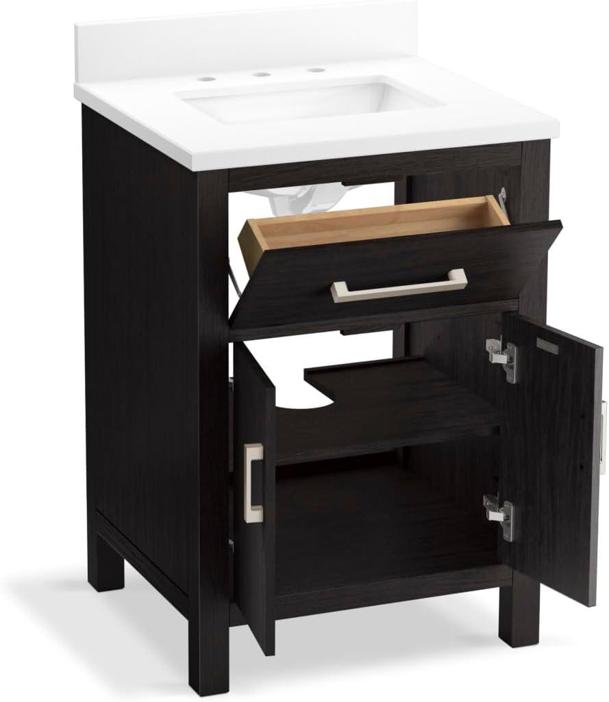 Kresla 24 In. Bathroom Vanity Cabinet With Sink And Quartz Top