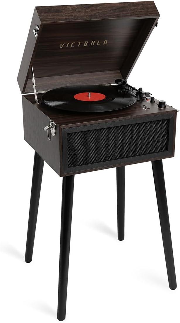 Victrola Liberty Bluetooth Record Player 3-Speed Turntable with Stand