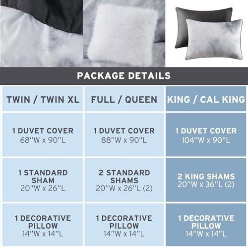 Intelligent Design Cassiopeia Watercolor Tie Dye Printed Duvet Cover Set with Throw Pillow