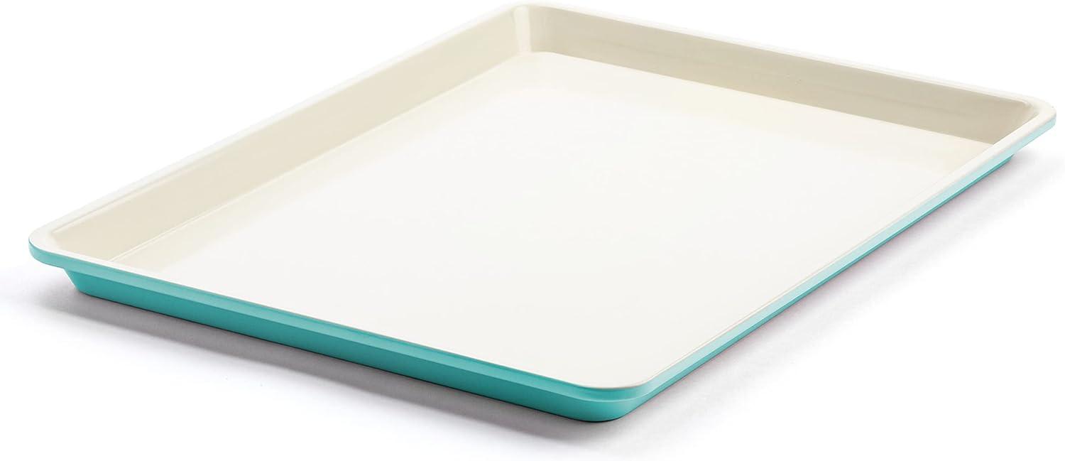 Turquoise Ceramic Nonstick 18.5" x 13.5" Cookie Sheet