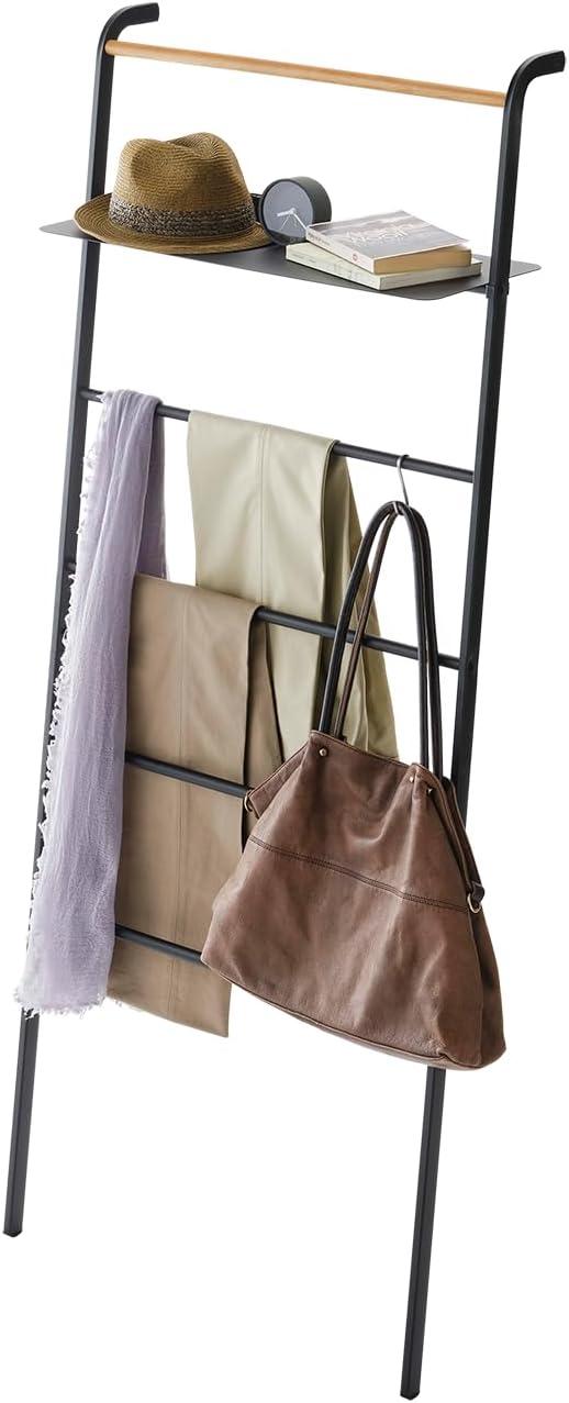 Yamazaki Home Leaning Ladder With Shelf, Space Saving, Steel