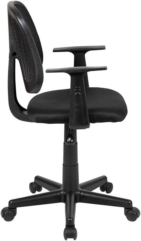 Flash Furniture Flash Fundamentals Mid-Back Mesh Swivel Task Office Chair with Pivot Back and Arms