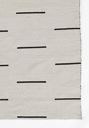 Ivory Stripe Essence 8' x 10' Synthetic Reversible Area Rug