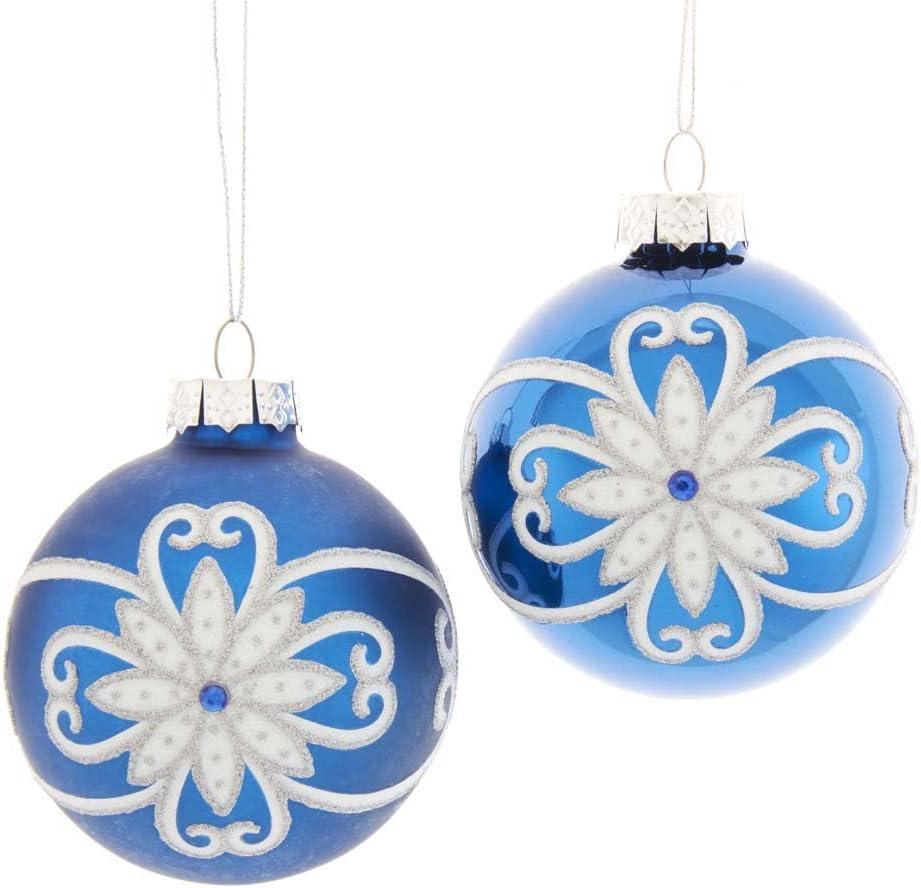 Glass Christmas Ball Ornament (Set of 6)