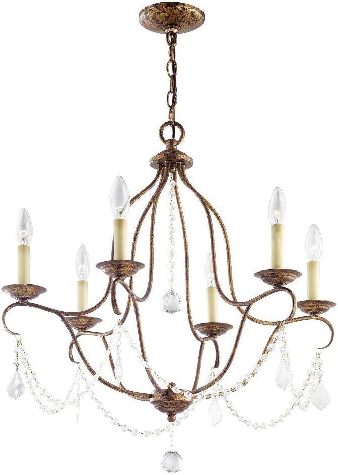Livex Lighting Chesterfield 6 - Light Chandelier in  Antique Gold Leaf