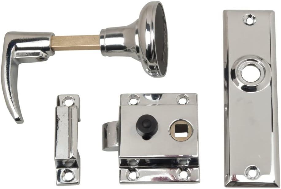 Chrome Polished Universal Handing Latch Lock Set