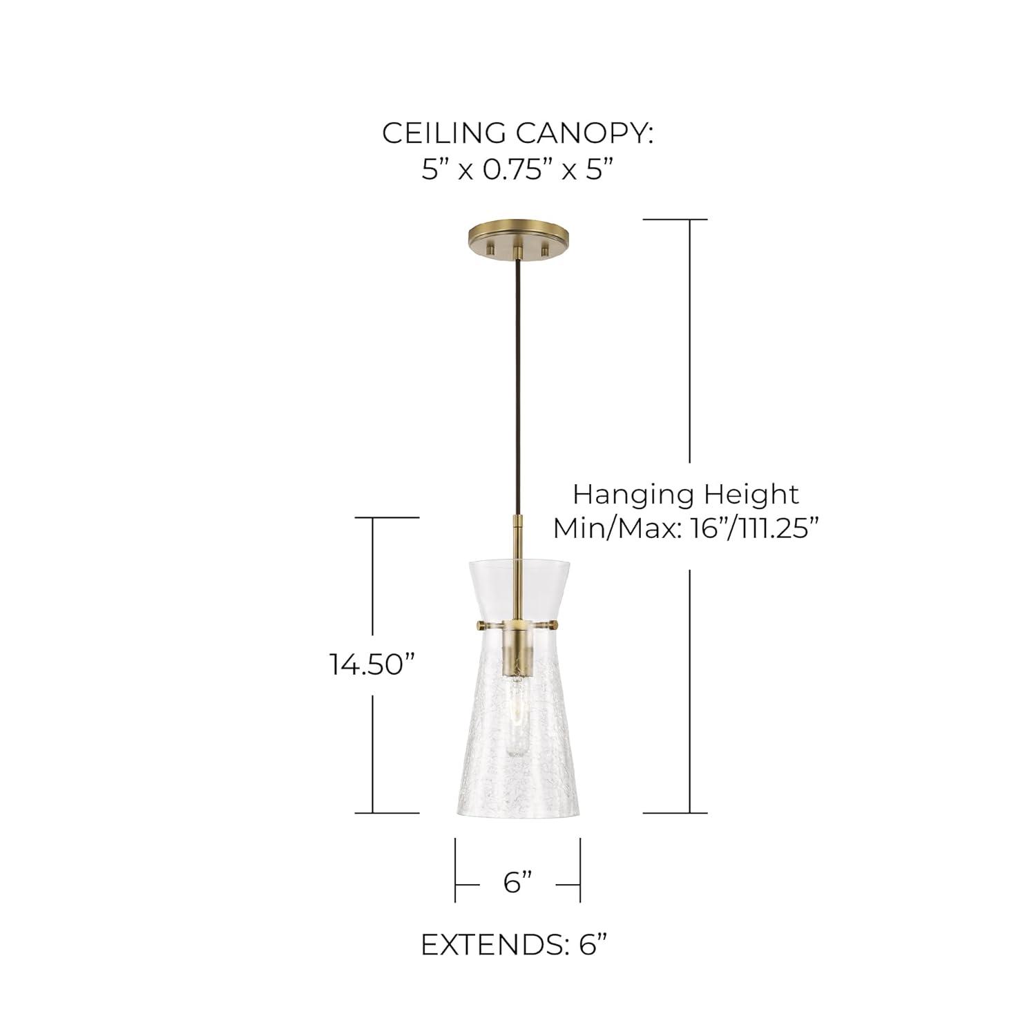 1 Light Pendant-Matte Black Finish Capital Lighting 342411Mb