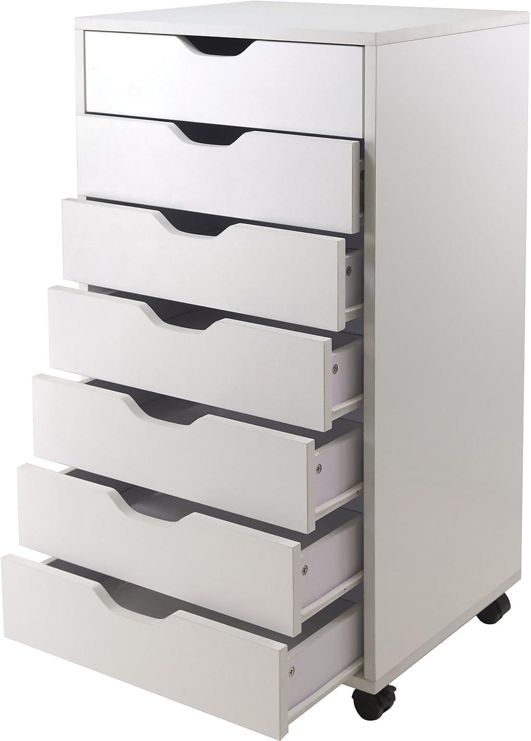 Halifax 7 Drawer Cabinet with Casters White - Winsome