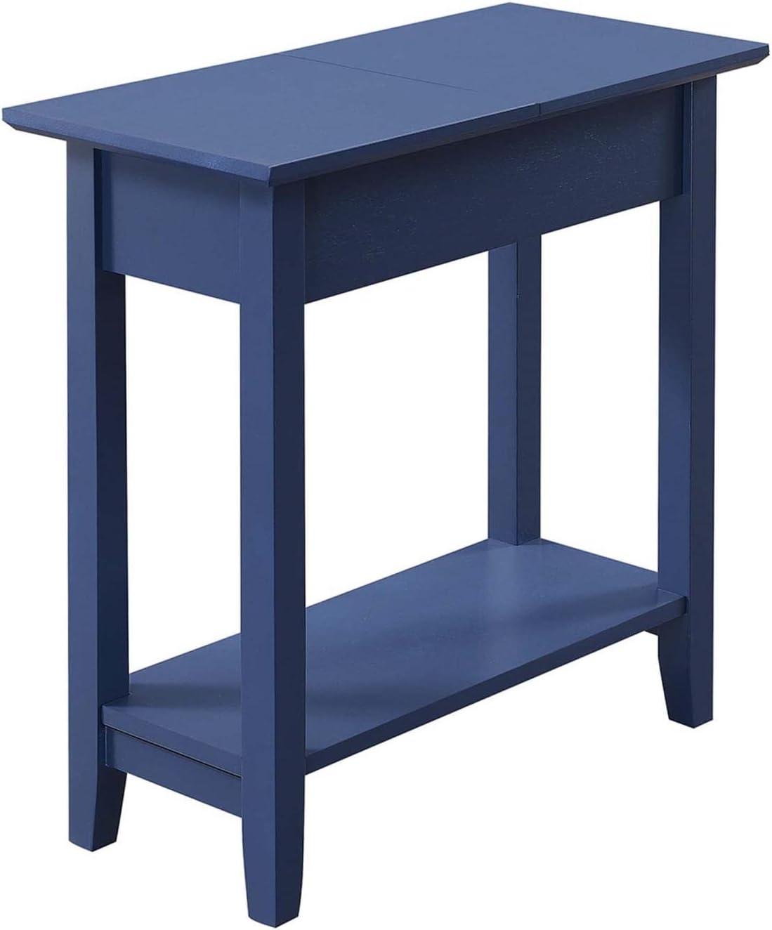 Convenience Concepts American Heritage Flip Top End Table, Cobalt Blue