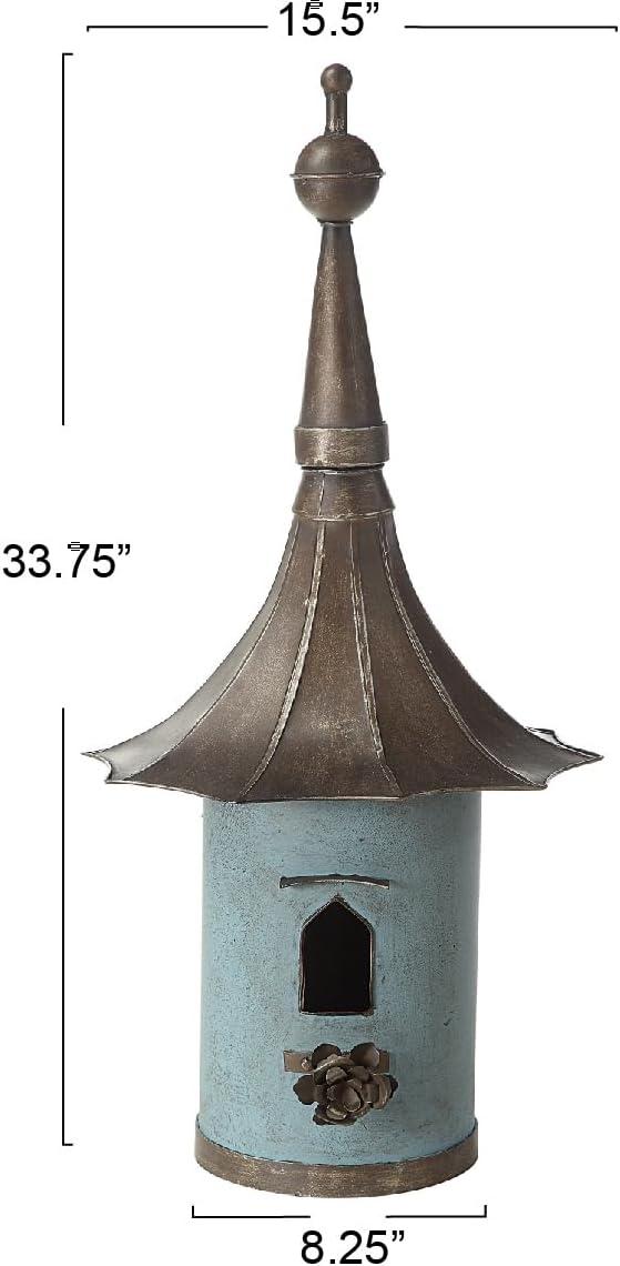 Metal Birdhouse - Storied Home: Freestanding, Weather-Resistant, No Assembly Required