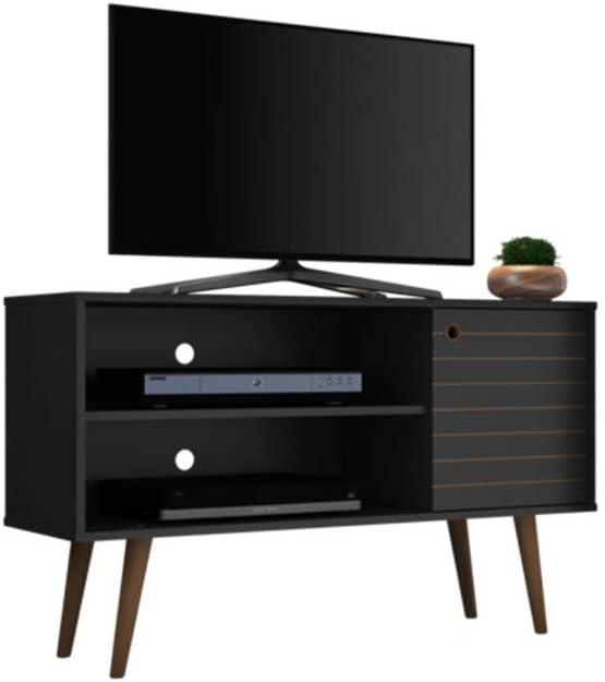 Liberty Mid-Century Modern 2 Shelves and 1 Door TV Stand for TVs up to 46" - Manhattan Comfort