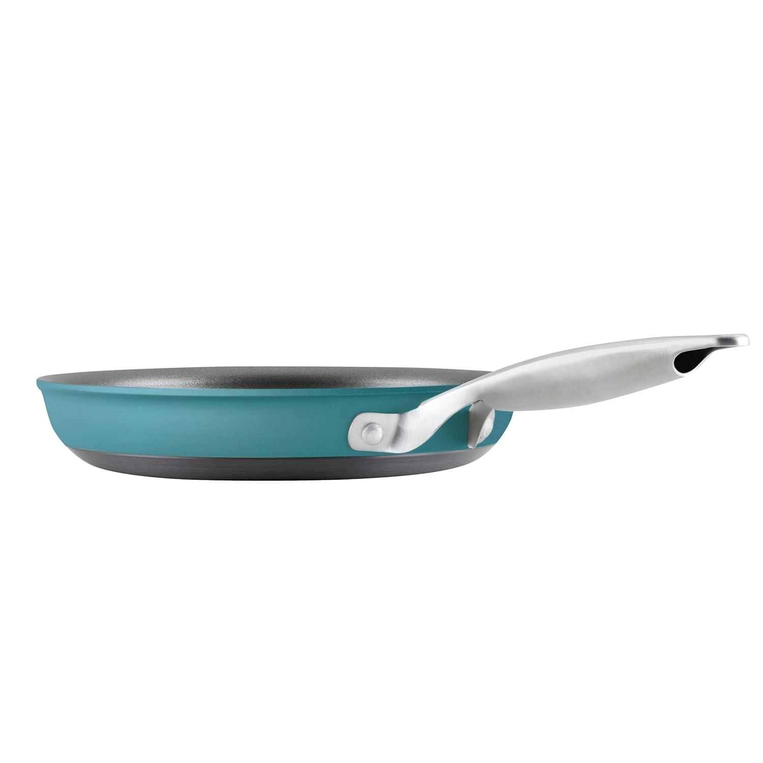 Teal Nonstick Aluminum Cookware Set with Stainless Steel Handles, 9-Piece
