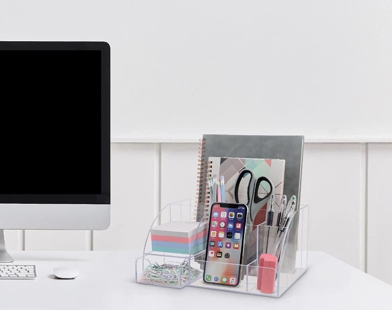 Clear Desk Organizer Acrylic For Home Office and School Supplies And Accessories