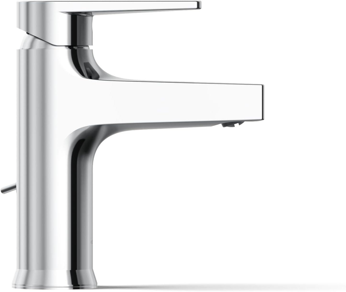 Kohler Taut Single-Handle Bathroom Faucet with Pop-Up Drain Assembly, One Hole Bathroom Sink Faucet, 1.2 gpm