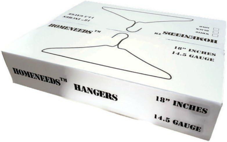 Wire Hangers 18" Standard Clothes Hangers … (50) (Black)