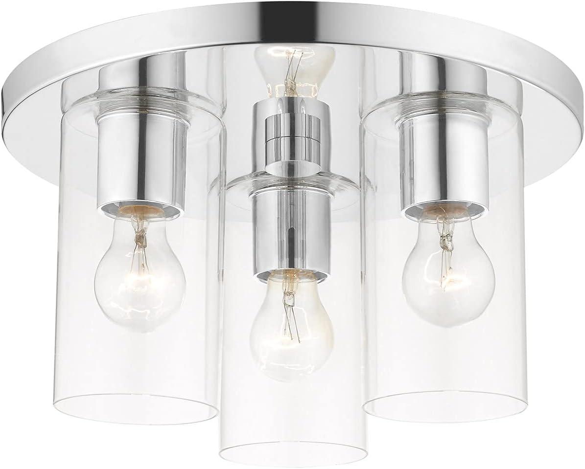 Livex Lighting Zurich 3 - Light Flush Mount in  Polished Chrome