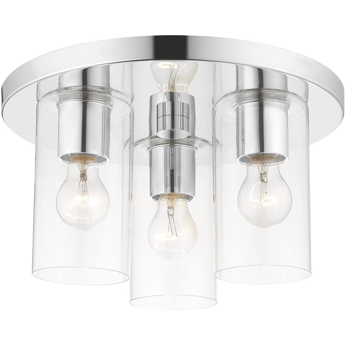 Livex Lighting Zurich 3 - Light Flush Mount in  Polished Chrome
