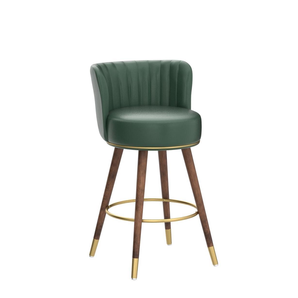 Everly Quinn Anneli Swivel 24'' Swivel Counter Height Bar Stools Counter Stools for Kitchen Island