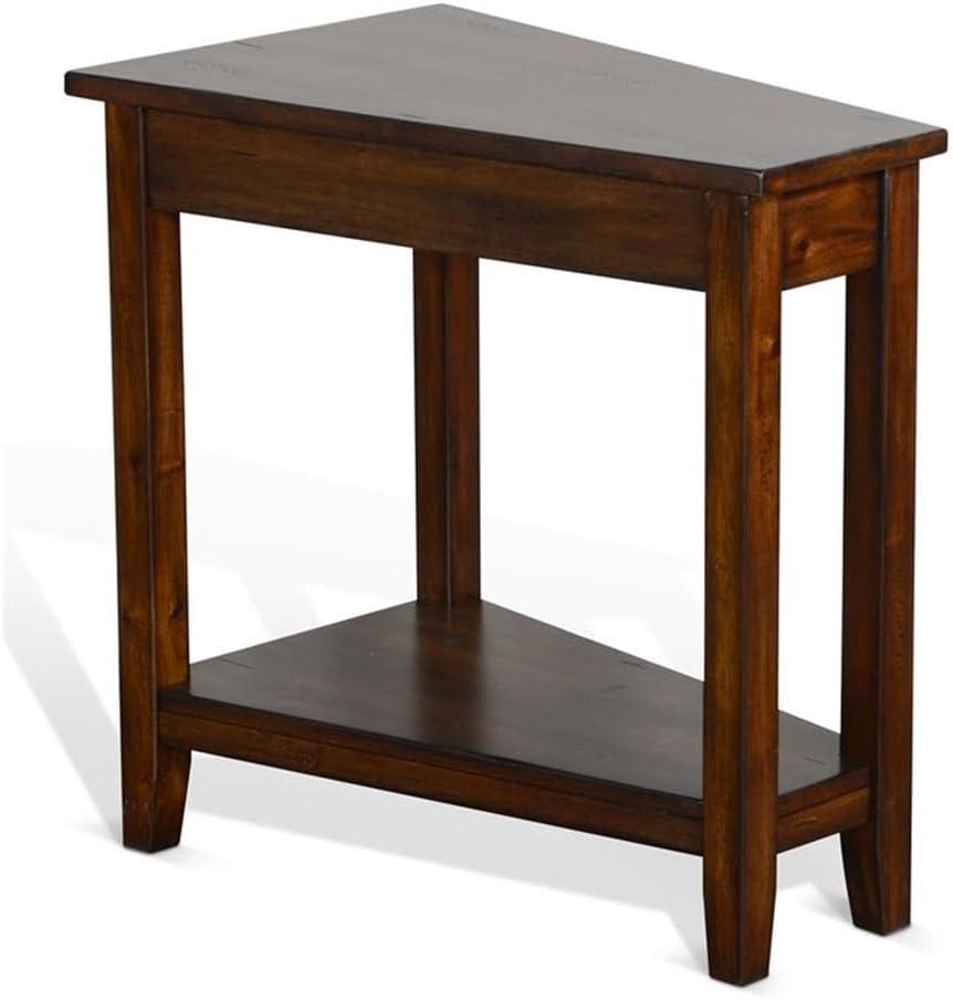 Sunny Designs Santa Fe 16" Transitional Wood Chair Side Table in Dark Chocolate