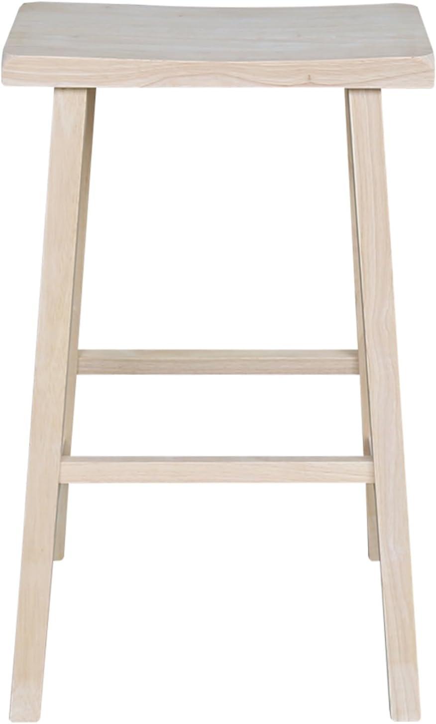 International Concepts Wood Saddle Seat Stool - 29" Seat Height - Unfinished