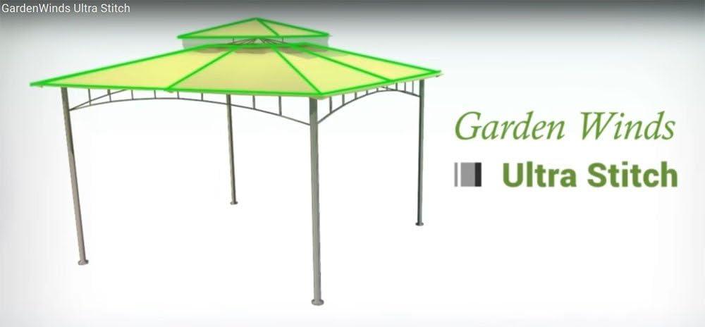 Beige Whisper 10' x 10' Two-Tiered Replacement Gazebo Canopy