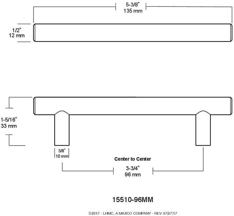 Builder's Program Decorative Cabinet Bar Pull