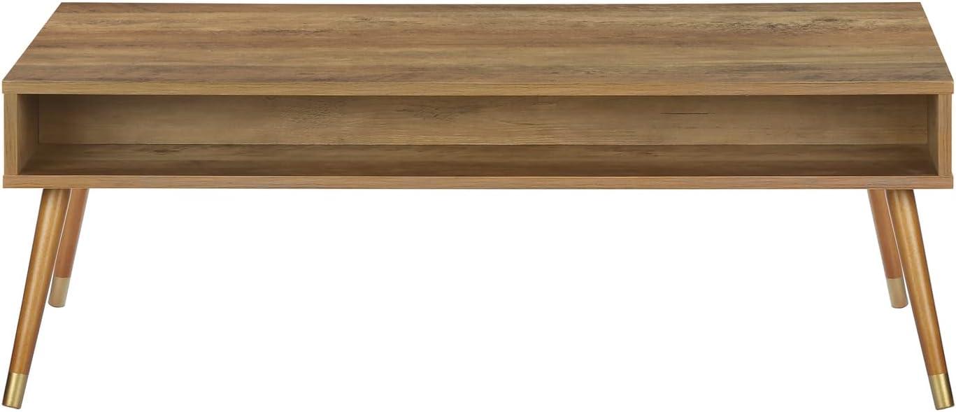 Monarch Specialties Coffee Table, Accent, Cocktail, Storage, Living Room, 44"L, Walnut Laminate