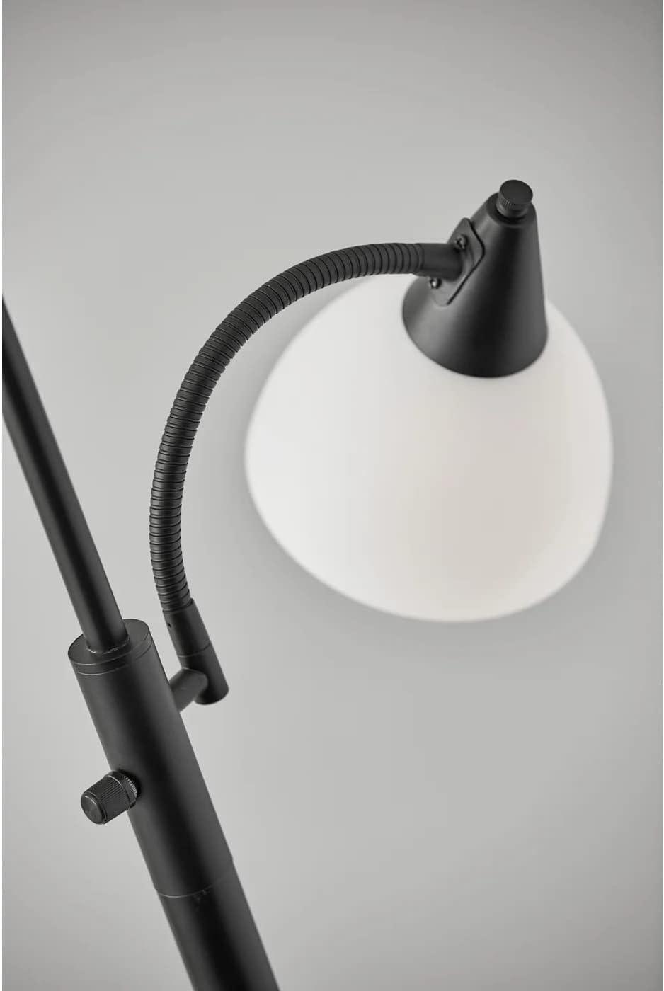 Adesso 7202 Piedmont Combo Floor Lamp-Black