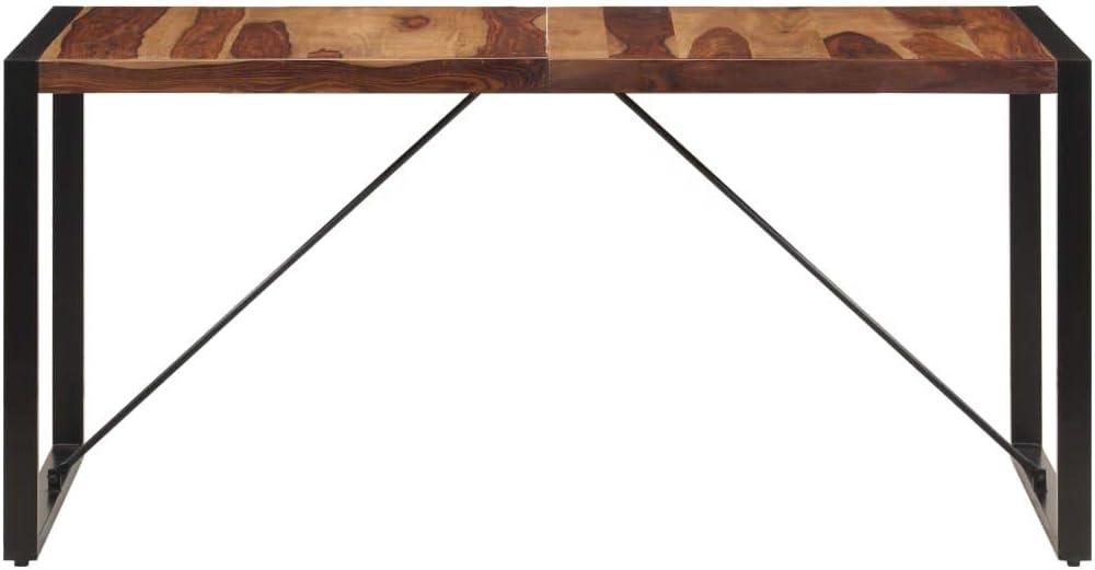 Sheesham Wood Industrial Dining Table 63"x31.5"x29.5"