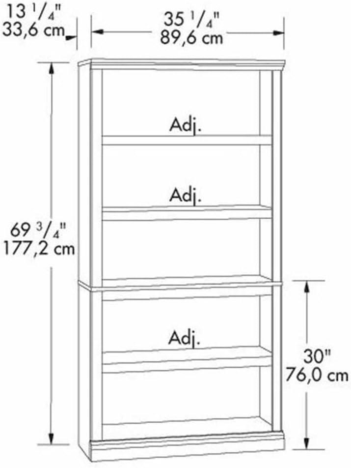 Home Square 2 Piece Wood Bookcase Set with 5 Shelf in Oiled Oak