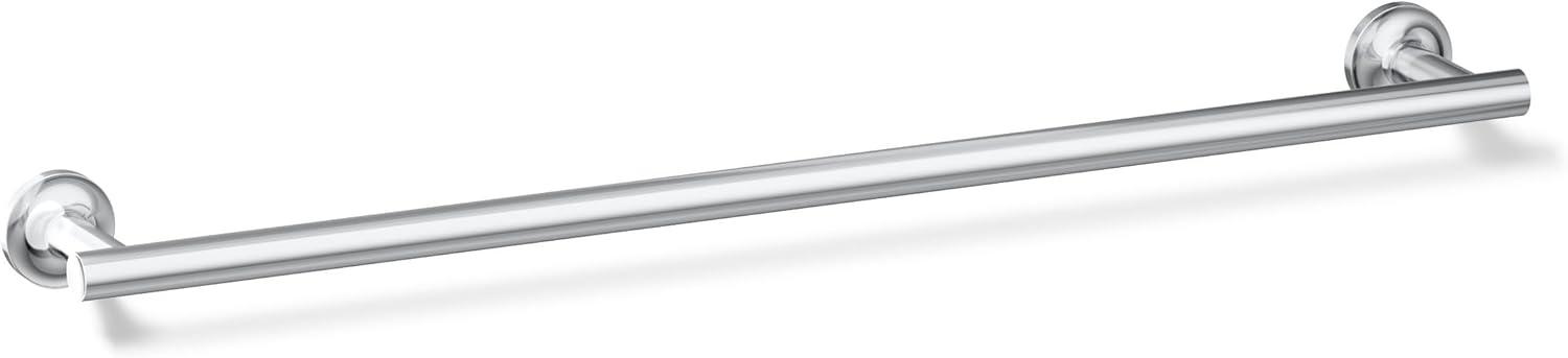 Purist® 24" Wall Mounted Round Towel Bar, Metal Wall-Mounted Towel Holder