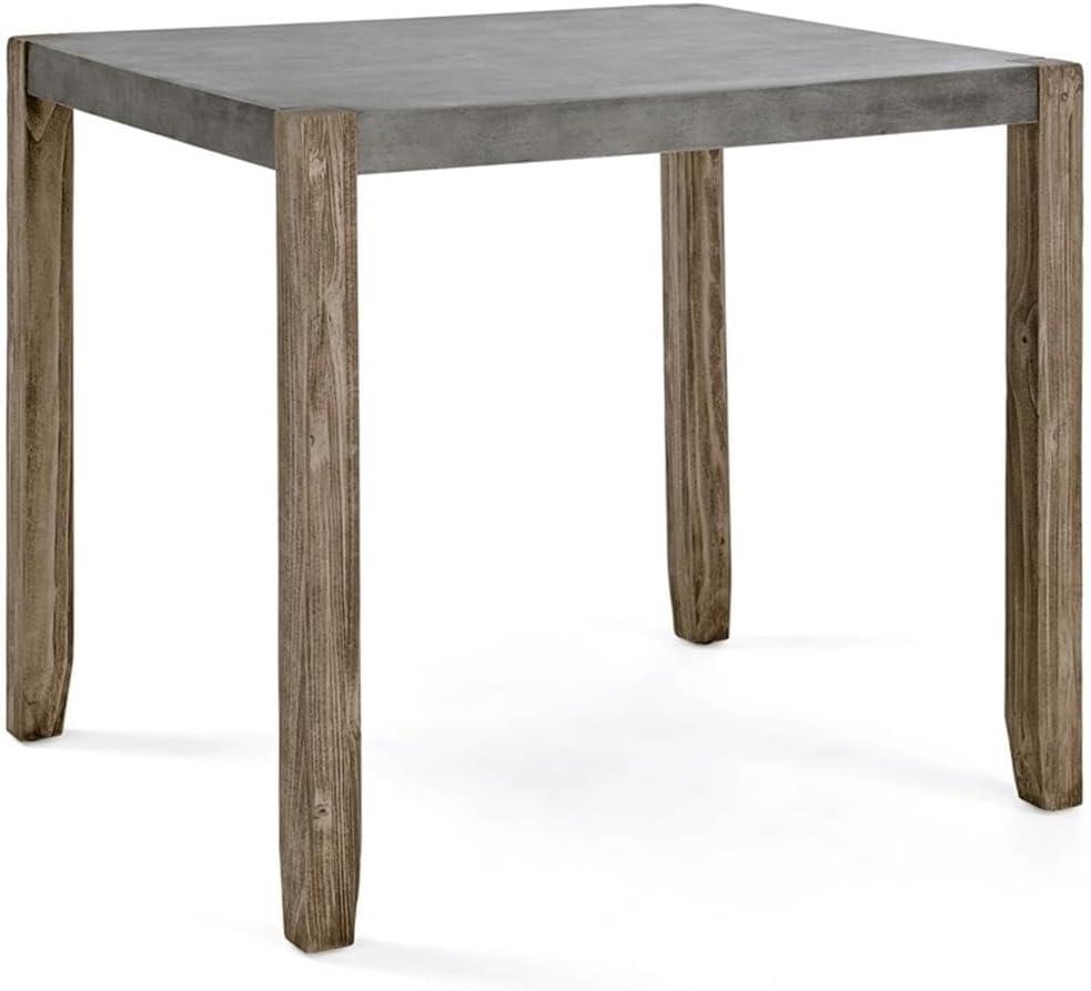 Newport 36"H Faux Concrete and Wood Counter Height Dining Table