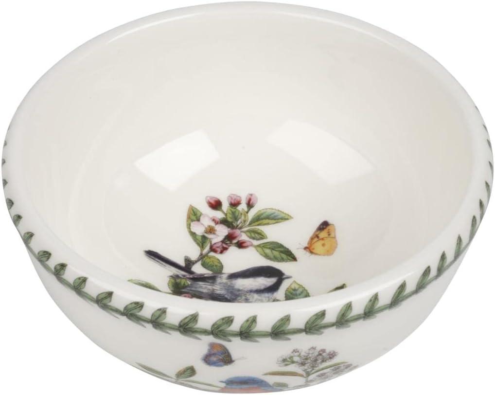 Portmeirion Botanic Garden Birds Individual Fruit Salad Bowl, Set of 6, Made in England - Assorted Bird Motifs,5.5 Inch