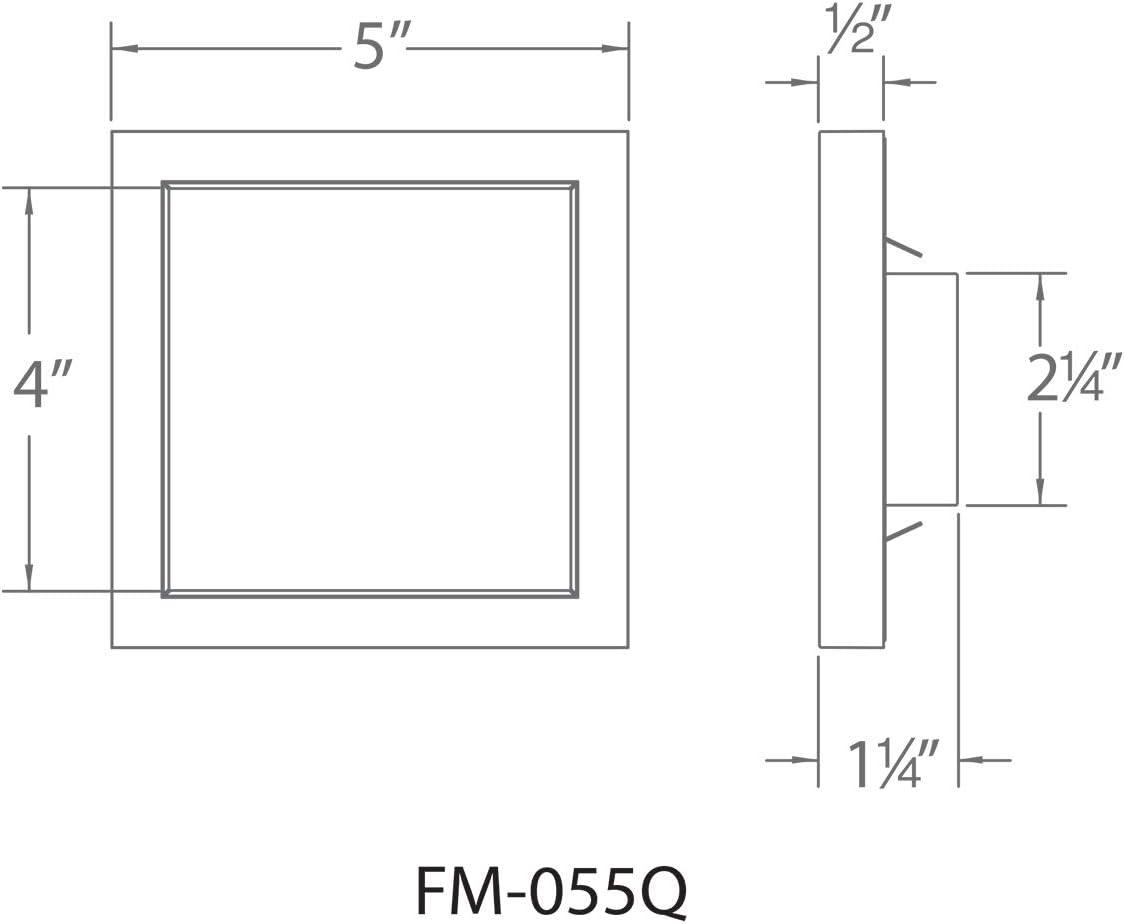 Square Bronze Glass LED Flush Mount Light