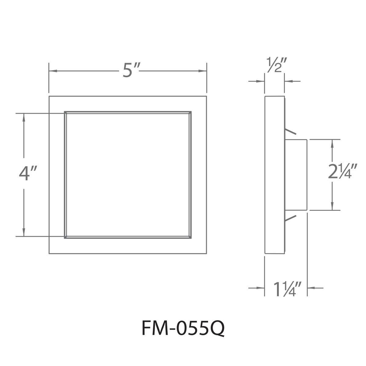 WAC Lighting Cuadrado 5" 1 Luz 3500K Energy Star Montaje Empotrado de Aluminio en Níquel