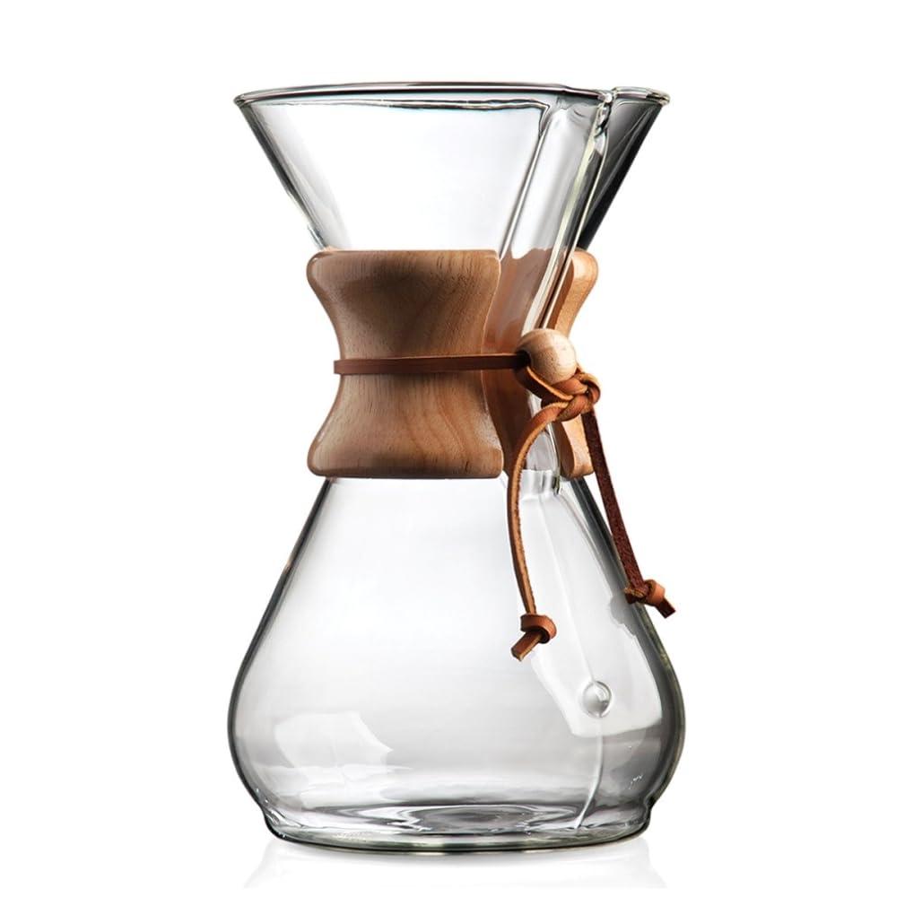 Chemex ® 8-Cup Glass Pour-Over Coffee Maker with Natural Wood Collar