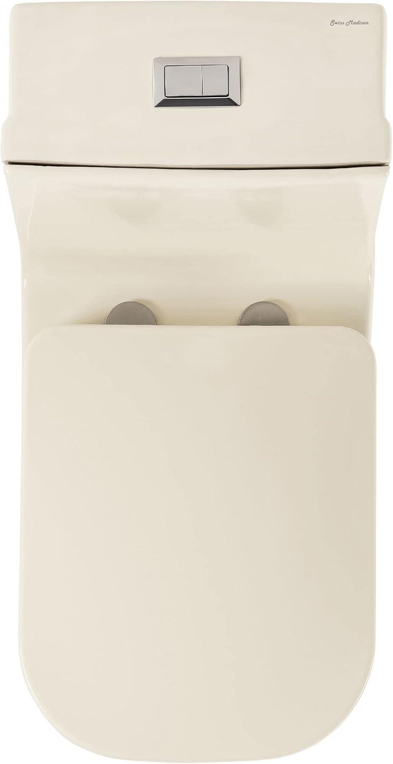 Concorde Bisque Square High-Efficiency Dual-Flush Toilet