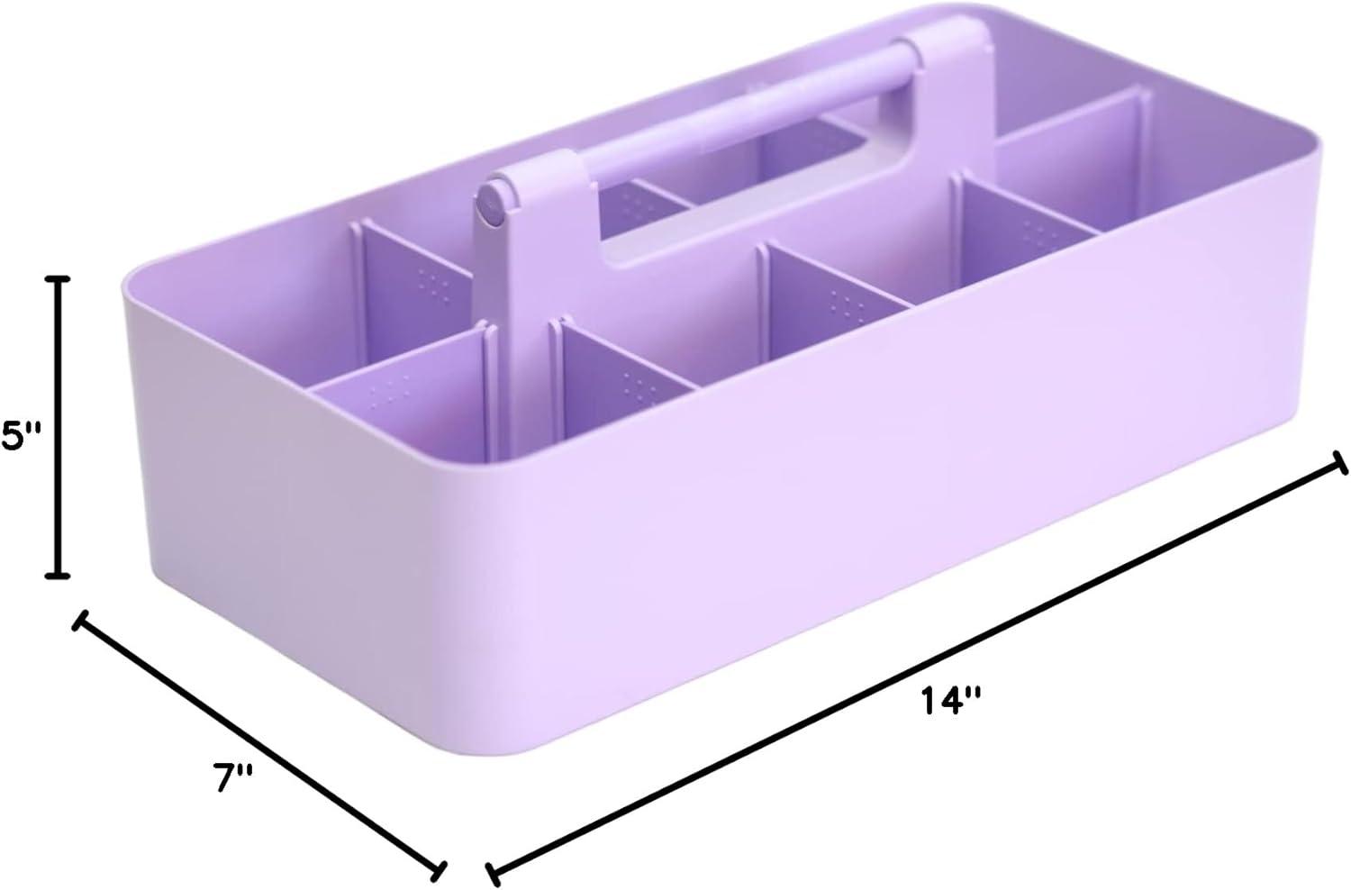Enjoy Organizer 8-Compartment Desk Organizer & Pencil Holder, Purple, 1 Pack Made in USA