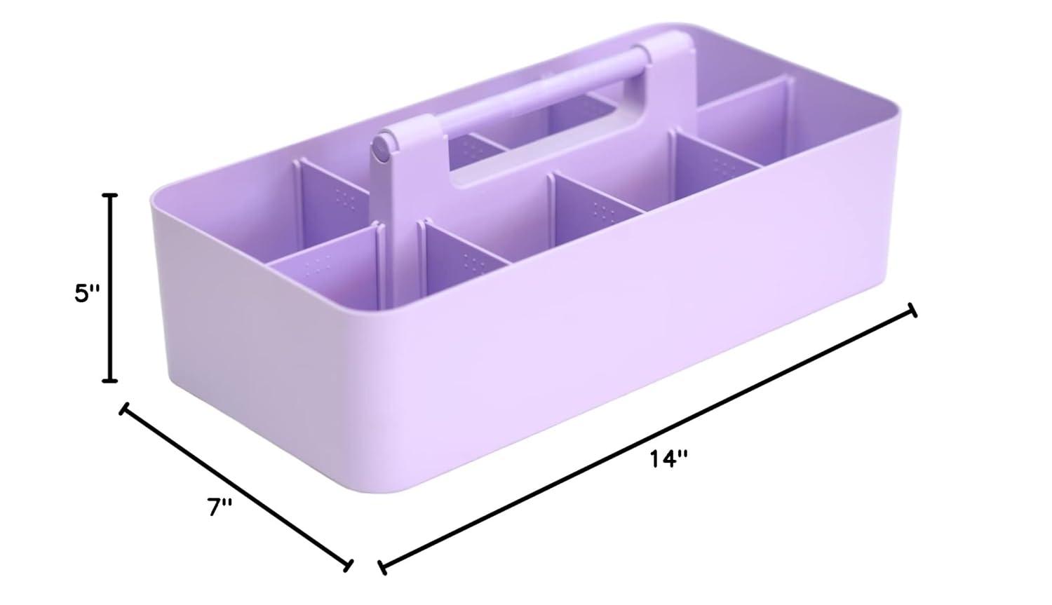 Enjoy Organizer 8-Compartment Desk Organizer & Pencil Holder, Purple, 1 Pack Made in USA