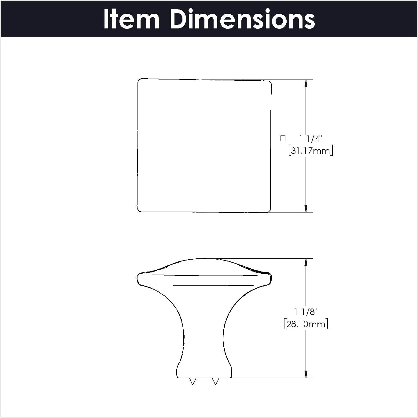 Craftsman 1 1/4" Length Square Knob