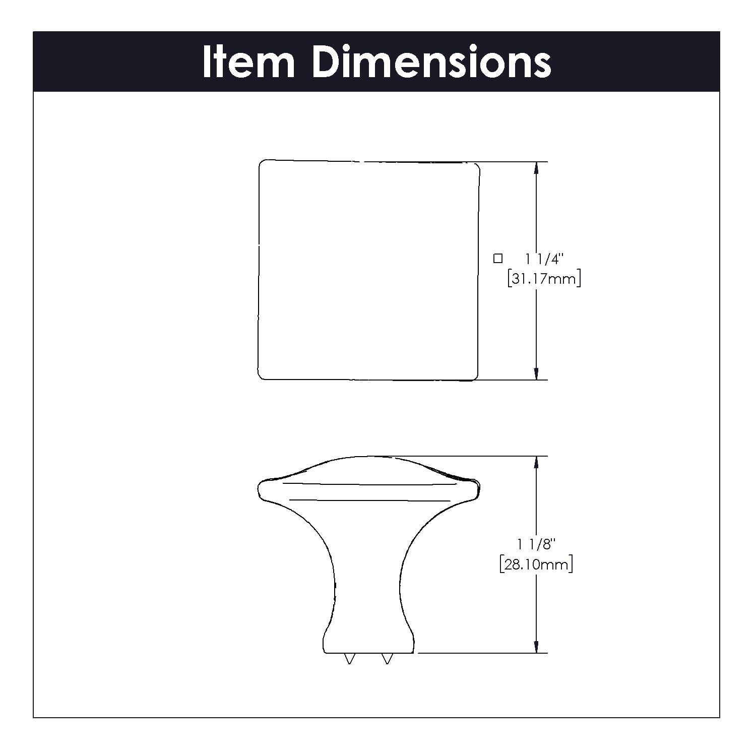 Craftsman 1 1/4" Length Square Knob