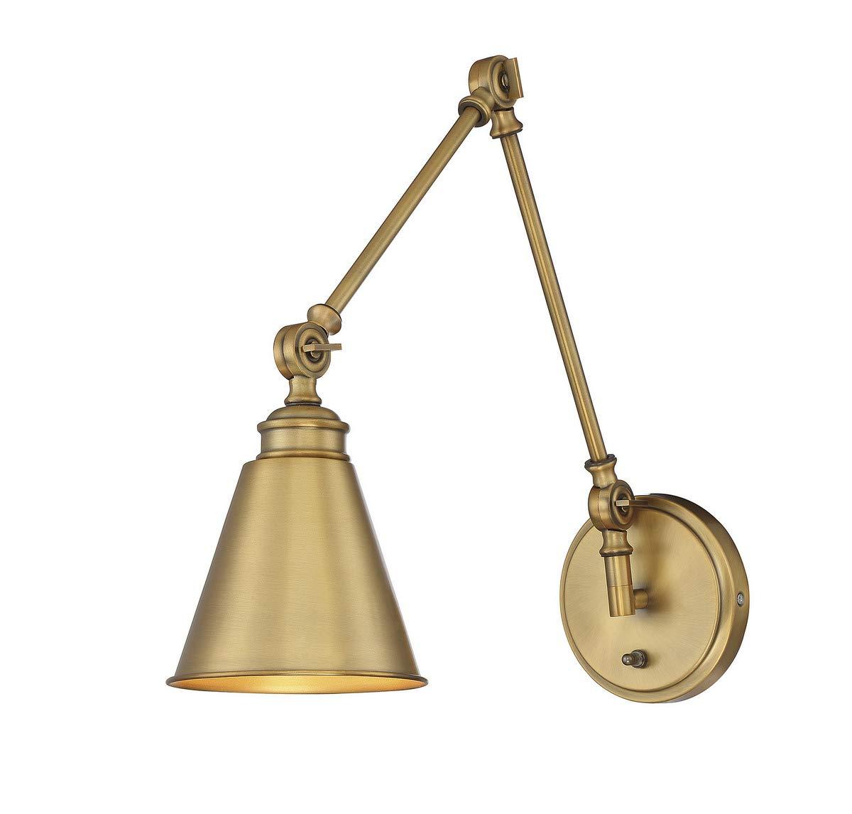 Savoy House Morland 1 - Light Swing Arm Lamp in  Warm Brass