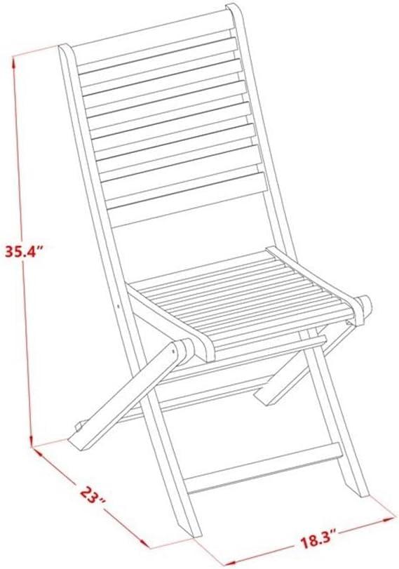 BBSCWNA Outdoor Dining Chair - Durable Acacia Wood, Weather Resistant, Poolside Patio Furniture - Set of 2