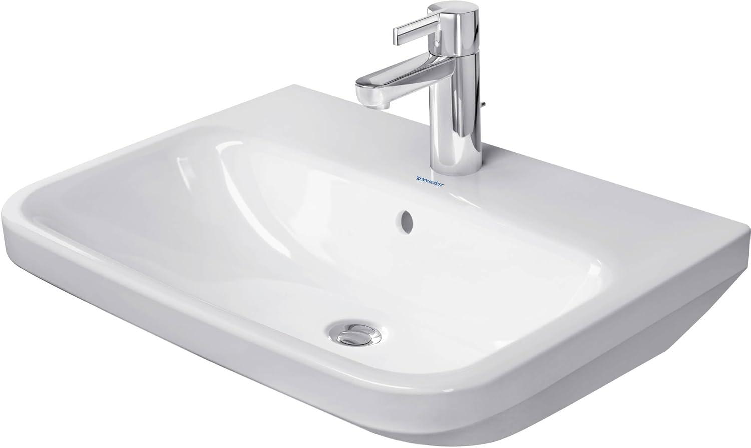 DuraStyle Ceramic 24" Dual Mount Bathroom Sink with Overflow